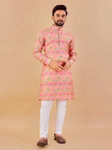 Nouvelle tendance de l'habillage de l'élégance Belle robe Kurta pyjama en coton doux de qualité supérieure avec impression en feuille travail exportateur et fournisseur indiens - Product Image 6