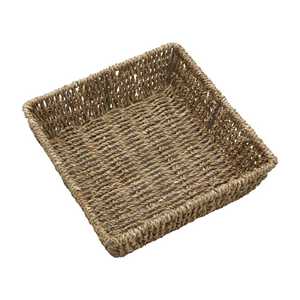 Panier en jonc de mer pour la cuisine, vente en gros, panier de rangement carré en jonc de mer, plateau décoratif, plateau de rangement naturel - Product Image 4