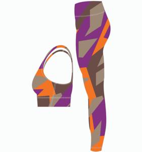 Conjunto de Yoga Personalizado al por Mayor para Mujer, Marca Privada, Conjunto Sublimado, Talla Grande, Sujetador Deportivo y Leggings de Entrenamiento, Ropa Deportiva - Product Image 2