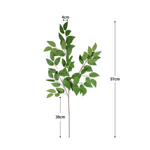 Usine de haute qualité <span class=keywords><strong>prix</strong></span> de gros feuilles de Ficus artificielles feuilles d'<span class=keywords><strong>olivier</strong></span> artificielles <span class=keywords><strong>tige</strong></span> unique plantes décoratives au toucher réel - Product Image 2