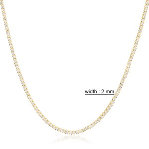 Collar de tenis con circonitas de diseño cuadrado elegante, hecho a mano en Turquía, cadena de eslabones de plata de ley 925, joyería delicada y moderna. - Product Image 4