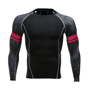 Camisa de compresión de sublimación impresa personalizada MMA Rash Guard BJJ OEM Rush Guard Anti-UV UPF50 Mens Guard Design Your Own - Product Image 3