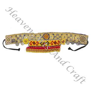 Ceinture vintage, perles de danse du ventre, ceinture traditionnelle afghane, ceinture Kuchi Tribal BB059A, ceintures de perles faites main vintage - Product Image 1