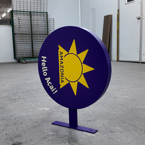 Hanging Advertising Board Store Restaurant Logo <b>Signage</b> Custom Round Outdoor Shop <b>Wall</b> Blade Signs for Business - Product Image 4