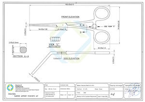 Pince à artères Dardik 45 Angle de creusement Pince à artères de meilleure qualité Pince à instruments chirurgicaux en acier inoxydable - Product Image 6