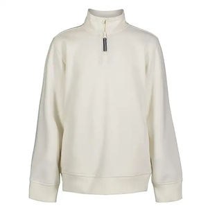 Sudadera con capucha de media cremallera de lana unisex de manga larga de invierno personalizada de fábrica con bolsillo sudadera transpirable de secado rápido - Product Image 1