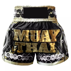Pantalones Cortos de Muay Thai Personalizados de Alta Calidad al Por Mayor con MOQ Bajo, Pantalones Cortos de Boxeo Muay Thai para Hombre Hechos en Pakistán - Product Image 6