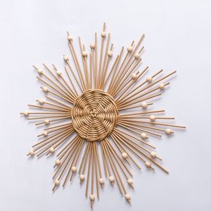 งานตกแต่งผนังหวายทำด้วยมือมีสไตล์สไตล์โบฮีเมียนสำเร็จรูปที่สมบูรณ์แบบสำหรับห้องนั่งเล่นห้องครัวและบ้านไร่ - Product Image 5