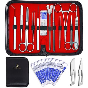 Bộ Dụng Cụ Mổ Xẻ Tiên Tiến 24 Chiếc-3 T-pins-Công Cụ Sinh Học & Giải Phẫu-Dụng Cụ Sinh Viên Y Tế-Thép Không Gỉ-Da Đầu - Product Image 3