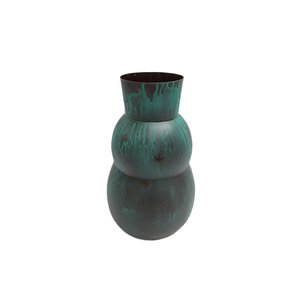 แจกันดอกไม้โลหะสีกากีสำเร็จรูปสำหรับห้องนั่งเล่นบ้านแจกันโลหะตกแต่งโต๊ะดีไซน์ไม่เหมือนใครทำด้วยมือจำนวนมาก - Product Image 3