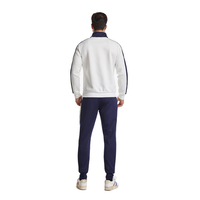 Survêtement complet unisexe personnalisé pour la saison printanière, respirant, avec doublure en polaire, fermeture éclair, coupe-vent en polyester, imprimé, pour le jogging et l'entraînement