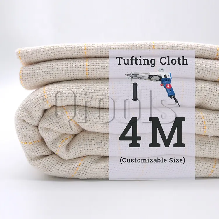 तैयार स्टॉक गर्म बिक्री 4M भिक्षुओं के साथ कपड़ा पीला Tufting बंदूक के लिए प्राथमिक गलीचा Tufting कपड़ा पेशेवर Tufting दिशा-निर्देशों के लिए कपड़े