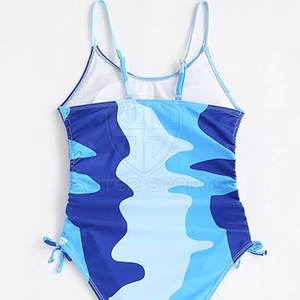 Comfortable High Quality <b>Women's</b> Breathable Neck <b>Swim</b> <b>Dress</b> Solid Pattern Sustainable Seamless Design Nylon/Polyester Beachwear - Product Image 3