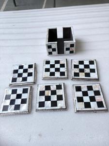 Ensemble de dessous-de-verre de luxe en nacre, dessous-de-verre faits à la main en nacre, dessous-de-verre ronds en nacre pour table - Product Image 5