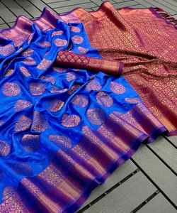 ผ้าส่าหรีผ้าจอร์เจียแบบดั้งเดิมสำหรับงานแต่งงานงานปักสวยงามและพิมพ์ลายแฟนซีสำหรับผู้หญิงดูเป็นพิเศษ - Product Image 2