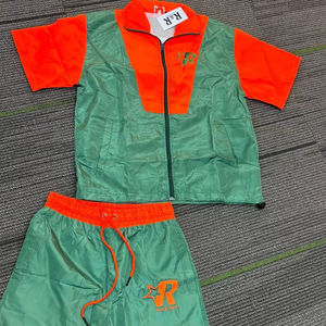 Ensemble d'été pour hommes à une pièce Ensemble short coupe-vent personnalisé 100% Polyester Ensemble deux pièces coupe-vent Short Sets Split Color Jogging Wear - Product Image 1