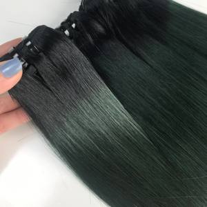 ผมมนุษย์ผม100% สีเขียวแบบไล่เฉดสีผมตรง - Product Image 6