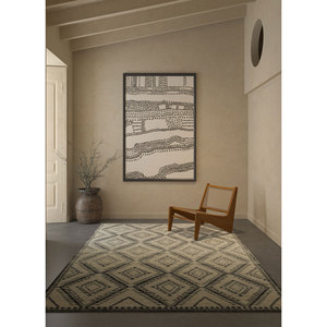 Alfombras de Lana Anudadas a Mano Zuri, Estilo Boho Geométrico Abstracto, Rectangulares para Sala de Estar y Pasillo - PKWL-734 - Product Image 5