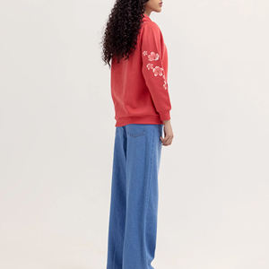 Venta al por mayor de algodón de primera calidad pulóver con capucha para las mujeres logotipo personalizado de punto transpirable largo con capucha ropa de calle para el invierno - Product Image 5