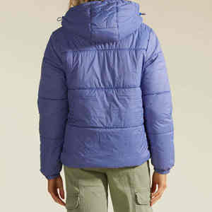 Chaquetas Acolchadas de Punto para Mujer, Precio Económico al por Mayor, Cierre de Cremallera, Capucha, Transpirables, Ropa de Invierno con Forro de Algodón - Product Image 5