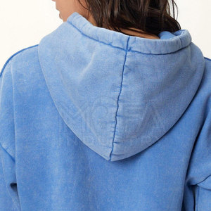 Sudadera corta con capucha de moda para mujer Sudadera de invierno cómoda con estampado frontal personalizado Cuello con capucha de moda - Product Image 5