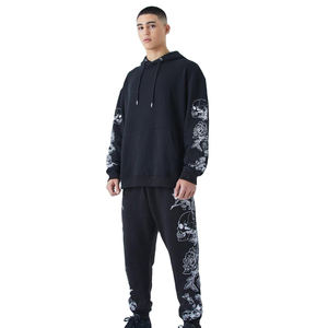 2025 Jogger Chándal Ropa de hombre 100% Algodón Logotipo personalizado Slim Fit Pantalón y pulóver Sudadera con capucha Conjunto para hombres - Product Image 1