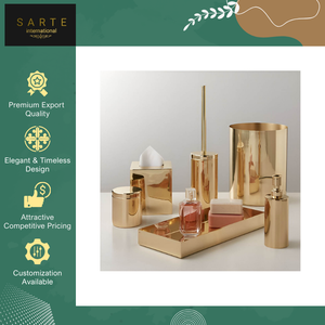 สินค้าใหม่มาแล้ว ชุดอุปกรณ์ห้องน้ำห้าชิ้น คุณภาพสูง หรูหรา เป็นมิตรกับสิ่งแวดล้อม รับทำแบรนด์เฉพาะ  ทองเหลืองโบราณ - Product Image 5
