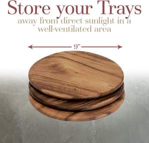 Platos Redondos de Madera Ecológicos de Lujo para Servir Charcutería, Regalos Empresariales, Fáciles de Limpiar, Vajilla - Venta al por Mayor - Product Image 2