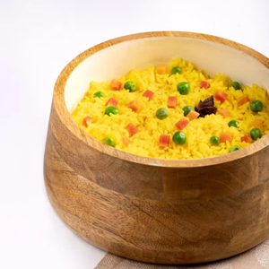 Bol de table en bois au design moderne émaillé imprimé de la meilleure qualité Nouveau bol de service à soupe à la mode pour la vaisselle en vrac BY HF CRAFTS - Product Image 1