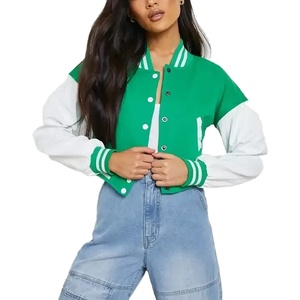 เสื้อโค้ทผู้หญิงสีลูกกวาดสไตล์เกาหลีเสื้อท่อนบนสำหรับฤดูใบไม้ร่วงและใบไม้ร่วงเสื้อผ้าใส่แบบสตรีทแวร์แจ็คเก็ตบอมเบอร์บาร์บี้ - Product Image 1