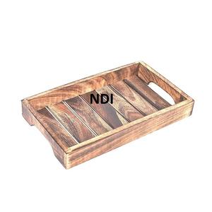 Bandeja de madera rectangular, superventas, bandeja de madera decorativa hecha a mano para suministros de Hotel y restaurante, bandeja de madera rectangular - Product Image 1
