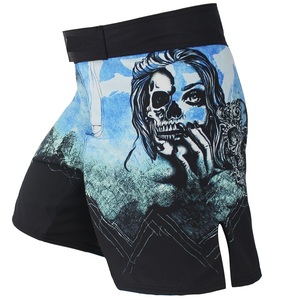 High Quality Sporty Solid Eco-Friendly MMA <b>Shorts</b> <b>for</b> <b>Men</b> Customizable Logo Color Spandex/Polyester Quick Dry Breathable - Product Image 1