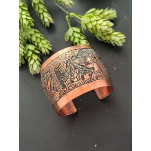 Elaine Becenti Fashion Cuff Bracelet <b>Copper</b> Story Teller - Product Image 3