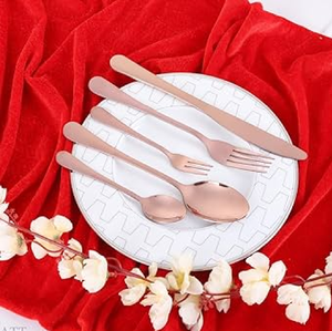 Vente en gros de couverts en acier inoxydable poli PVD pour maison hôtel et restaurant Ensembles de couverts à prix bon marché - Product Image 2