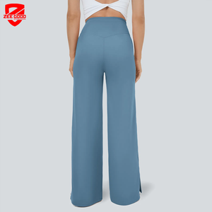Conjunto de Yoga para Mujer con Logotipo Personalizado, Leggings de Cintura Alta con Corte Acampanado, Tela Transpirable con Elasticidad en Cuatro Direcciones, Ropa Deportiva de Manga Larga para Gimnasio y Fitness - Product Image 2