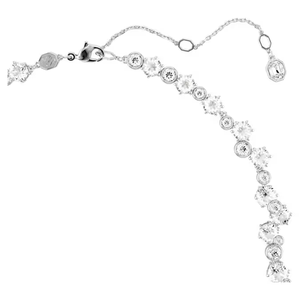 Collier élégant en argent multicouche avec cristaux clairs cultivés en laboratoire coupes mélangées chaîne réglable fournisseur de bijoux de mode - Product Image 3