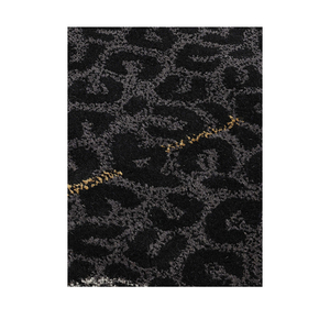 Hot Selling Black Leopard Hand Tufted Wool Rug Modern PET Friendly Washable Non-Slip Cushioned Animal <b>Print</b> for Living Room - Product Image 2