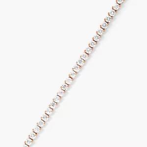 Pulsera de tenis de oro 14K personalizada IGI Certified Lab Grown Diamond Pulseras de moissanita para mujer Brazaletes Fabricante directo - Product Image 4