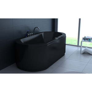 Bañera de Hidromasaje Interior Whirlpool VILLA SOFIA, 194 x 90 cm, Negra, Rectangular, Esquinera, con Calentador, Jets de Masaje LED, Función de Masaje con Aire - Product Image 4