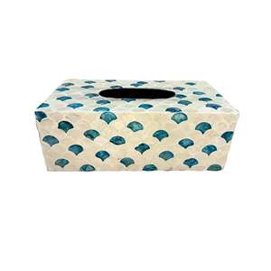 Porta Servilletas de Nácar Vietnamita de Calidad para Proteger Servilletas y Mejorar la Estética del Tocador con Mosaico de Conchas - Product Image 1