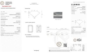 Diamante Suelto Cultivado en Laboratorio con Corte Esmeralda de 7 Quilates, Color Rosa Intenso, Claridad VS, Certificado IGI, Diamante Cultivado en Laboratorio con Corte Esmeralda para Joyería - Product Image 2