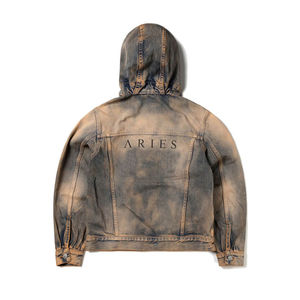 Haute qualité basiques coton mélangé acide lavé à capuche série High Street lavage vieux pull pierre lavé Vintage sweats à capuche homme - Product Image 2