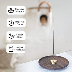 <b>Incense</b> <b>Holder</b> <b>for</b> <b>Sticks</b>, Handmade Upside-Down Wooden <b>Incense</b> Burner, with Brass <b>Incense</b> <b>Sticks</b> <b>Holder</b> - Product Image 5