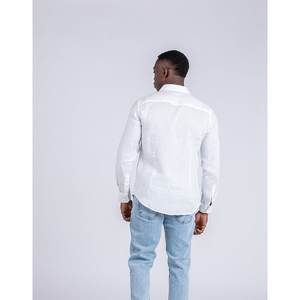 Imperio Shop Camisa informal de lino blanco para hombre con cuello básico Transpirable Manga completa Diseño de alto rendimiento - Product Image 2