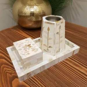 Ensemble de brûleurs Bakhoor en nacre, cadeau spirituel du Ramadan avec des senteurs de bergamote de benjoin de thé pour l'Aïd - Product Image 3