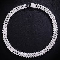 Chaîne cubaine personnalisée en moissanite à trois rangs de 15 mm, collier hip-hop glacé pour homme, bijoux JR ENTERPRISE
