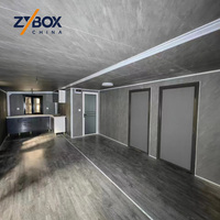 ZYBOX Maison conteneur extensible 20ft 40ft sur roues, portables, 2 chambres, prêtes à être expédiées, pour la vie dans le désert, maisons préfabriquées