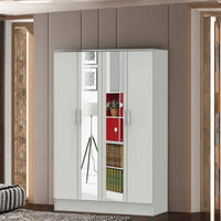 Armoire de chambre à coucher moderne en bois avec rangement intégré, couleur personnalisable pour villa, école, hôpital, atelier et salon