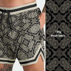 Shorts de basket-ball personnalisés à motif par sublimation pour hommes, polyester, shorts vierges à double maille, shorts de course en maille pour hommes, directement de l'usine - Product Image 2