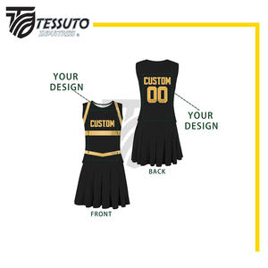 El mejor precio Uniforme de animadora sin mangas Venta caliente Sublimación Uniformes profesionales Diseño de buena calidad Uniforme de animadora - Product Image 4